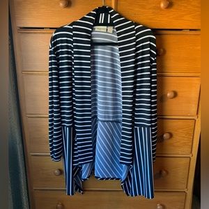 Chicos unlined striped cardigan or jacket